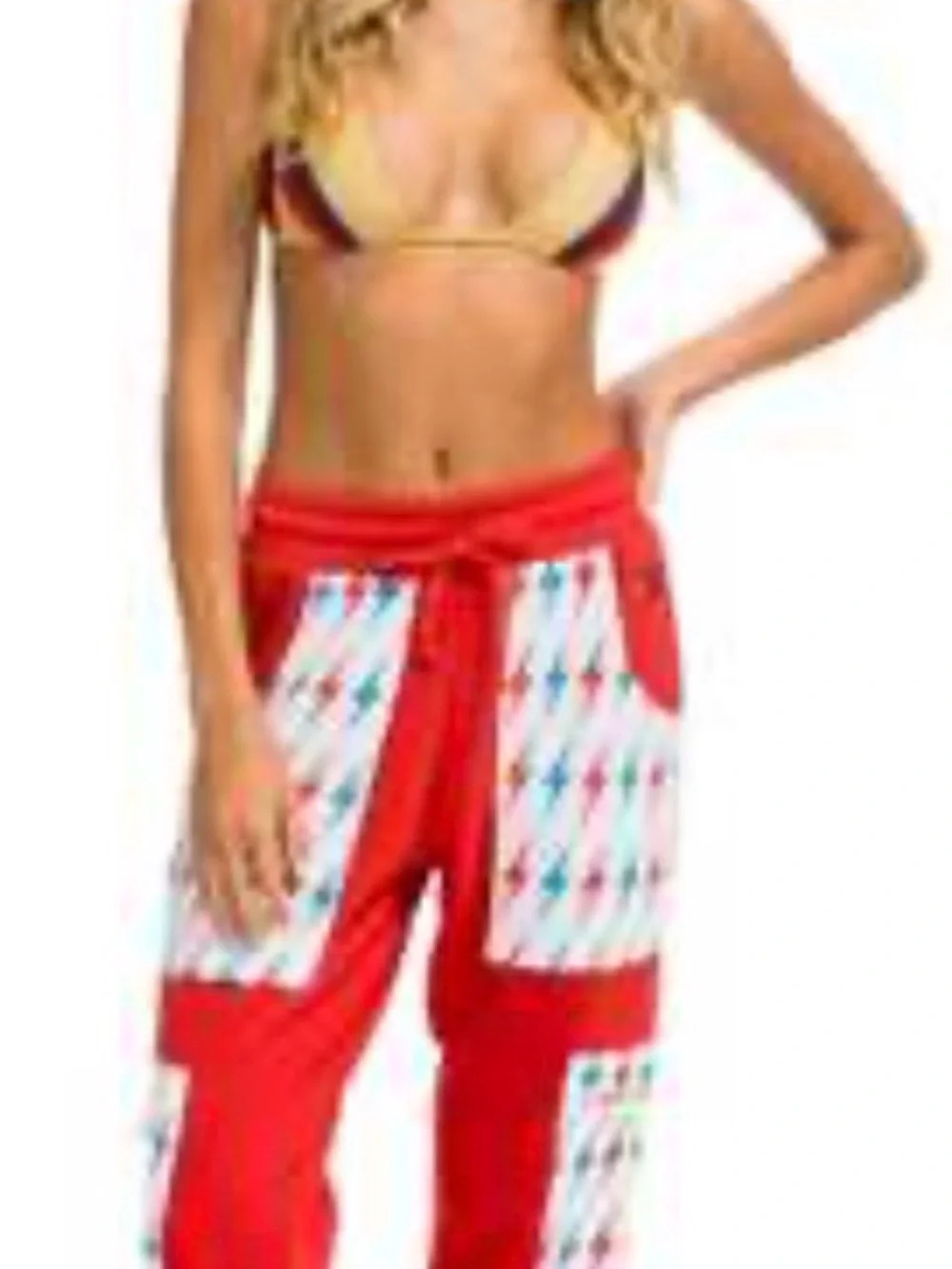 Aviator Nation Red Lightning Bolt Sweatpants- L - Picture 5 of 5